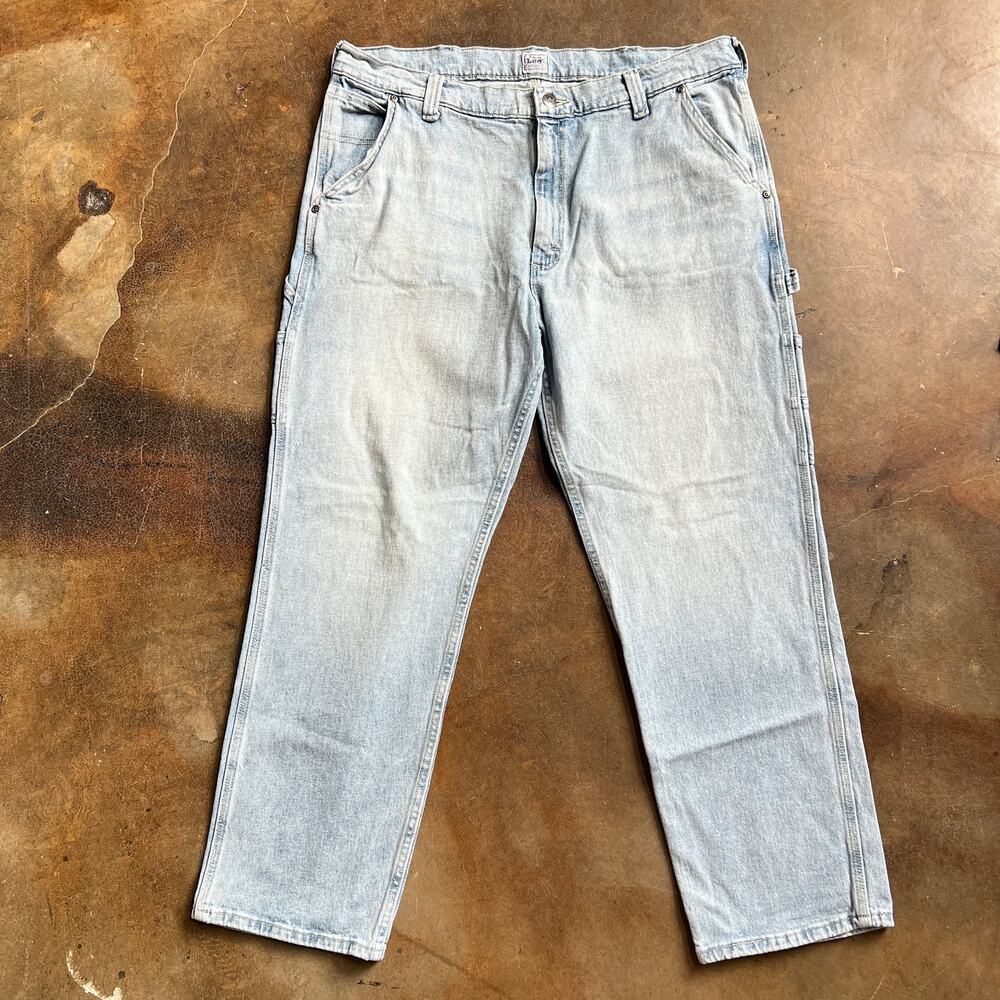 VTG Lee Men's Carpenter Denim Jeans Pants 38x30 - Picture 6 of 9